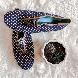 Keds navy and white polka dot shoes vintage look